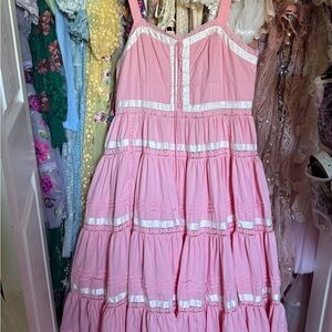JessaKae Pink Lace-Trim Sundress